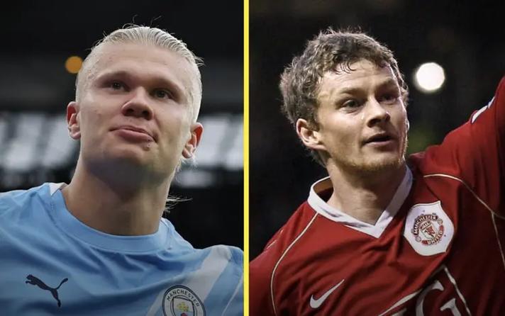 哈兰德103场英超打进93球，超越索尔斯克亚成为进球最多挪威球员