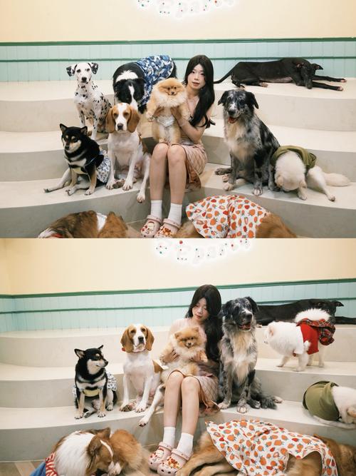 李梦晒与小狗的合照：📸𝙺𝚊𝚌𝚊 奈斯 马上见面咯