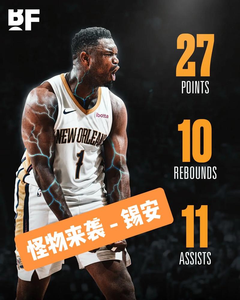 详细阅读:中规中矩!锡安16投8中&罚球10中9 砍下25分7篮板4助攻 中规中矩!锡安16投8中&罚球10中9 砍下25分7篮板4助攻